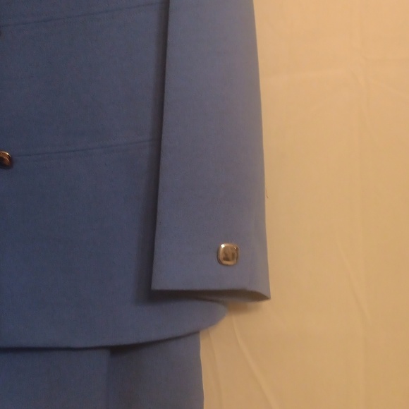 Oleg Casssi Blue Women's Blazer and Skirt Set Size 6 - Picture 3 of 8
